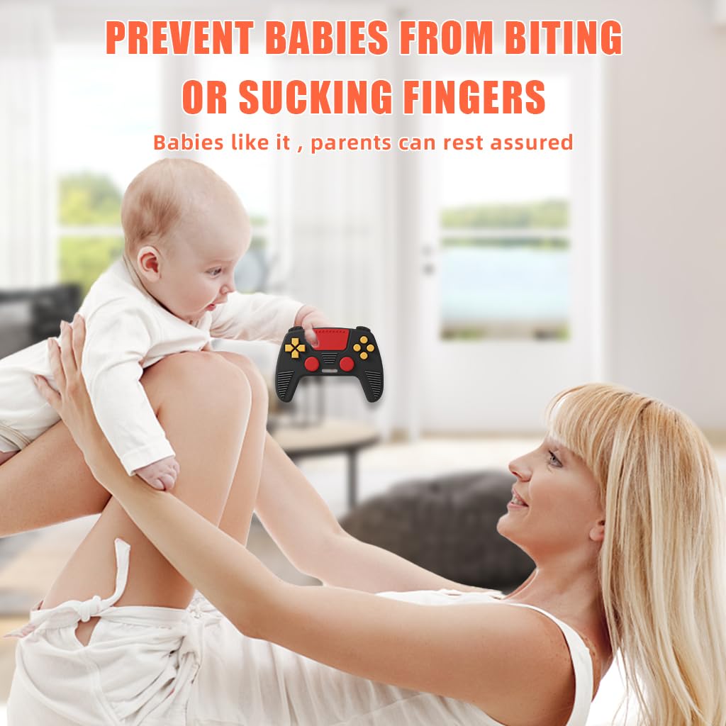 PATPAT Silicone Teether for 6 to 12 Months Baby, Baby Teethers for 3+ Month BPA Free, Gamepad Shaped Teething Toys for Babies, Baby Mouth Toys and Chew Toys, Teether for Baby Teething Toys Gift PATPAT Silicone Teether for 6 to 12 Months Baby, Baby Teethers for 3+ Month BPA Free, Gamepad Shaped Teething Toys for Babies, Baby Mouth Toys and Chew Toys, Teether for Baby Teething Toys Gift